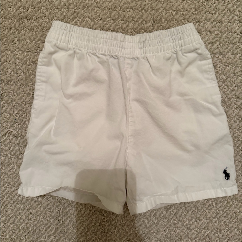 Ralph Lauren White Elastic Waist Shorts